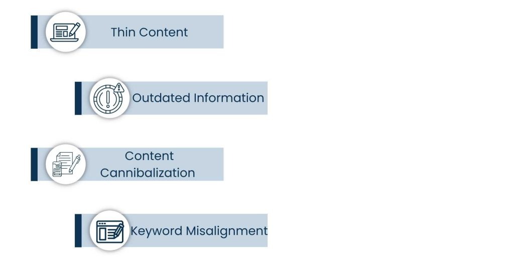 Why Your Organic Search Visibility Drops—and How to Recover Fast - Content Problems: Low-Value or Outdated Pages