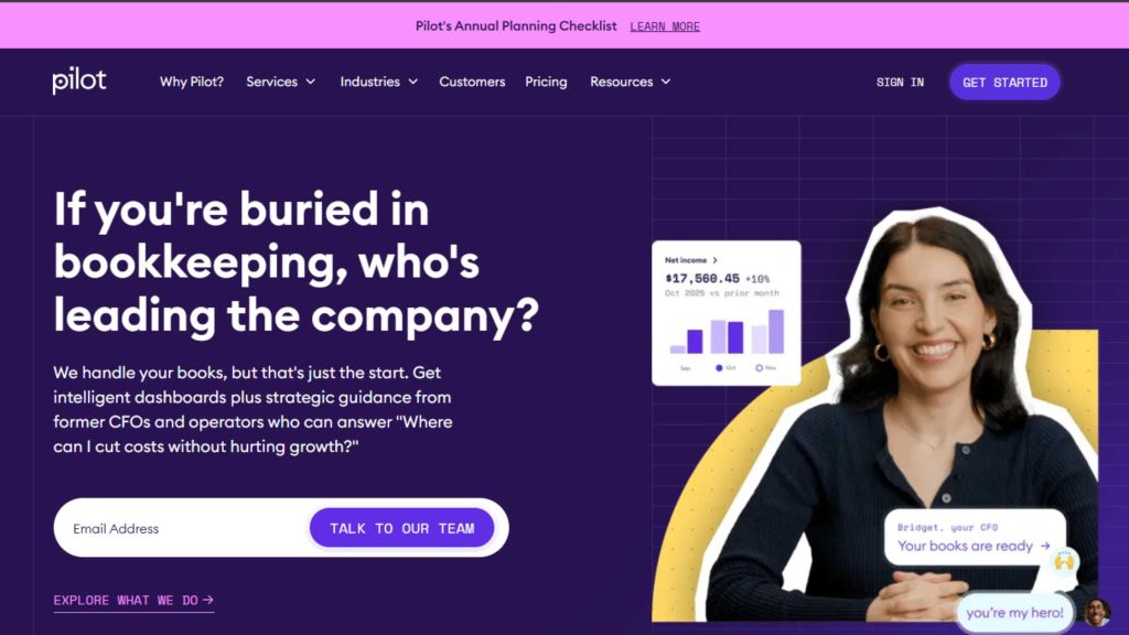 Pilot. Best for bookkeeping and finance operations, not general VA work